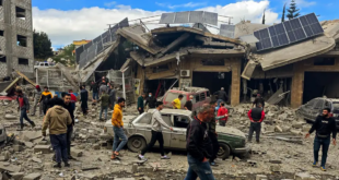 Destrucción en el pueblo libanés de Touline tras un ataque aéreo israelí.